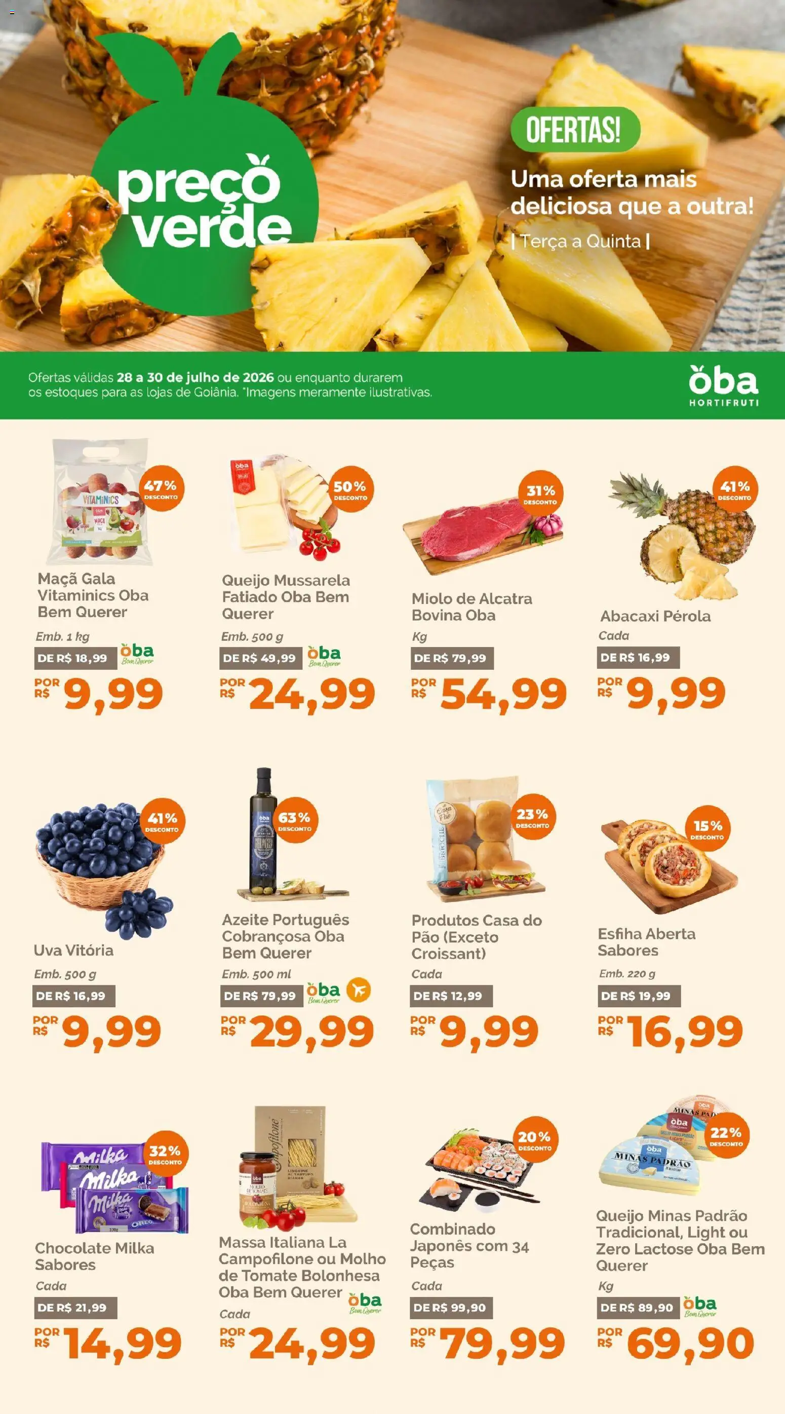 Ofertas Oba Hortifruti até 30/07/2026.