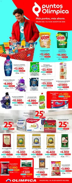  Vista previa del prospecto Olímpica catálogo Más puntos, más ahorro del almacen Olímpica válida del 01/08/2026 al 15/08/2026
