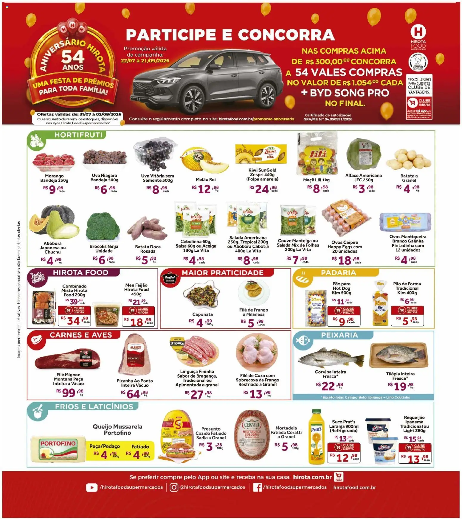 Pré-Visualização do folheto "Hirota Food ofertas de Final de Semana" da loja Hirota Food válido a partir de 31/07/2026