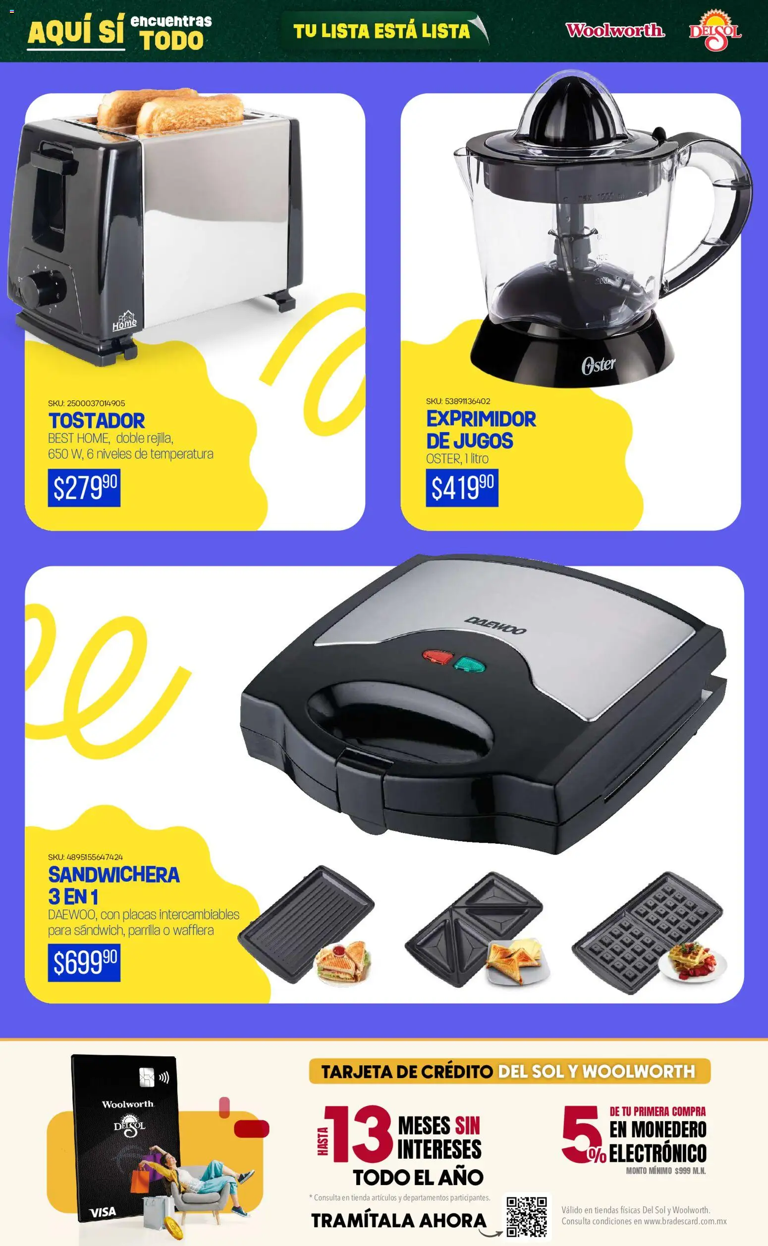 Vista previa las ofertas de la tienda Del Sol y Woolworth - Del Sol y Woolworth catálogo Back To School desde el 25/06/2026 
