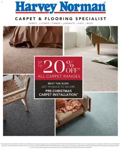 Preview of catalogue Harvey Norman Carpet & Flooring Specialist from shop Harvey Norman valid 01/10/2026