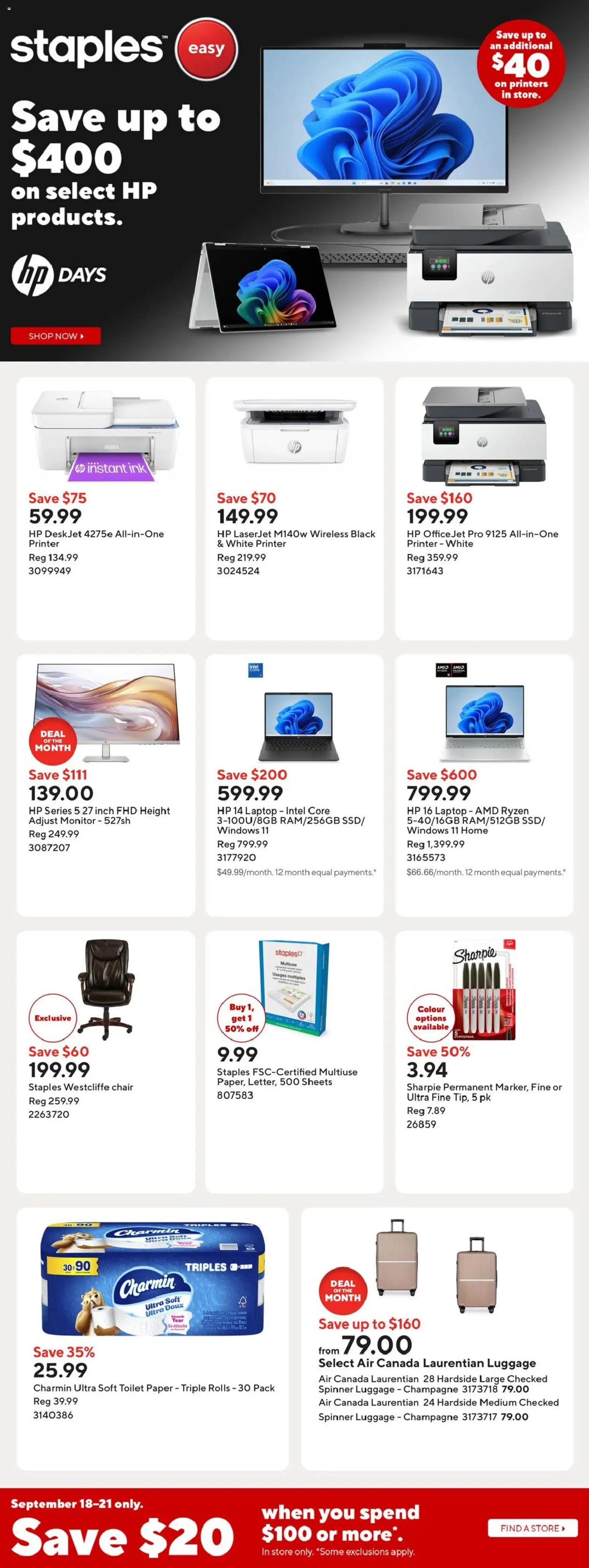 Preview of leaflet Staples weekly flyer from shop Staples is valid from Sep 18, 2026