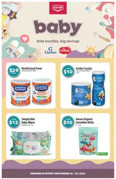 Preview of leaflet Co-op Food - Baby: Little bundes from shop Co-op Food is valid from Sep 10, 2026