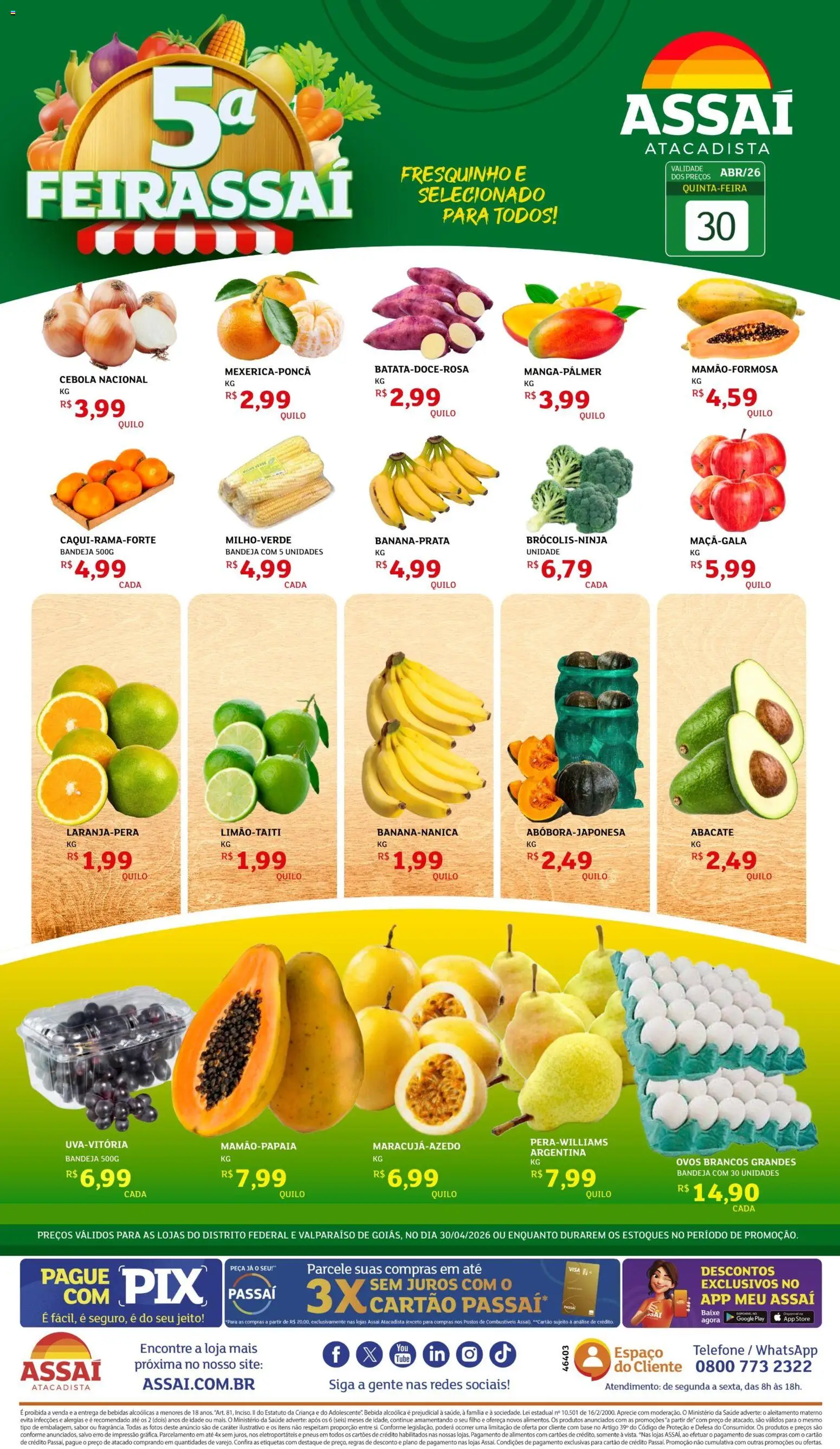 Pré-Visualização do folheto "Assaí Atacadista ofertas - DF" da loja Assaí Atacadista válido a partir de 30/04/2026