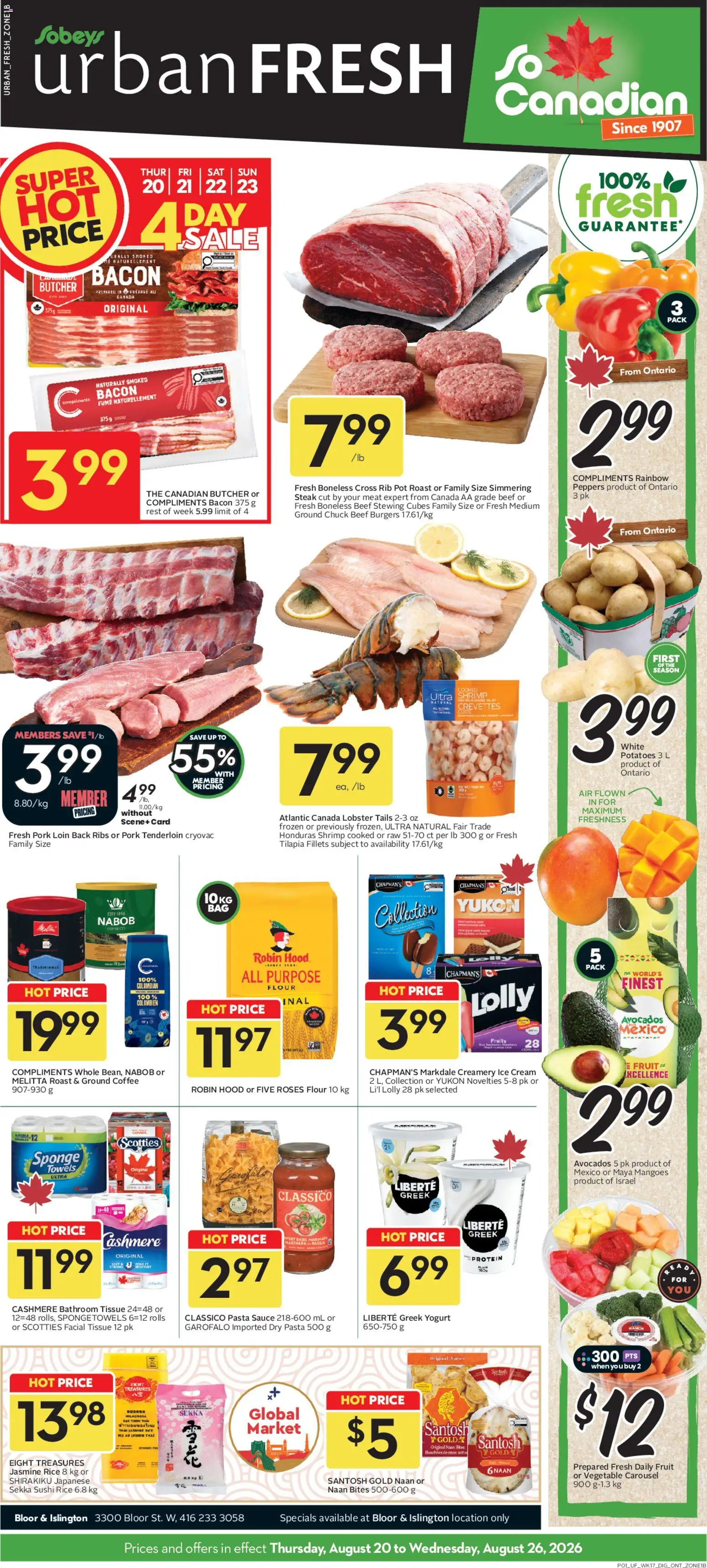 Preview of leaflet Sobeys weekly flyer / circulaire from shop Sobeys is valid from Aug 20, 2026