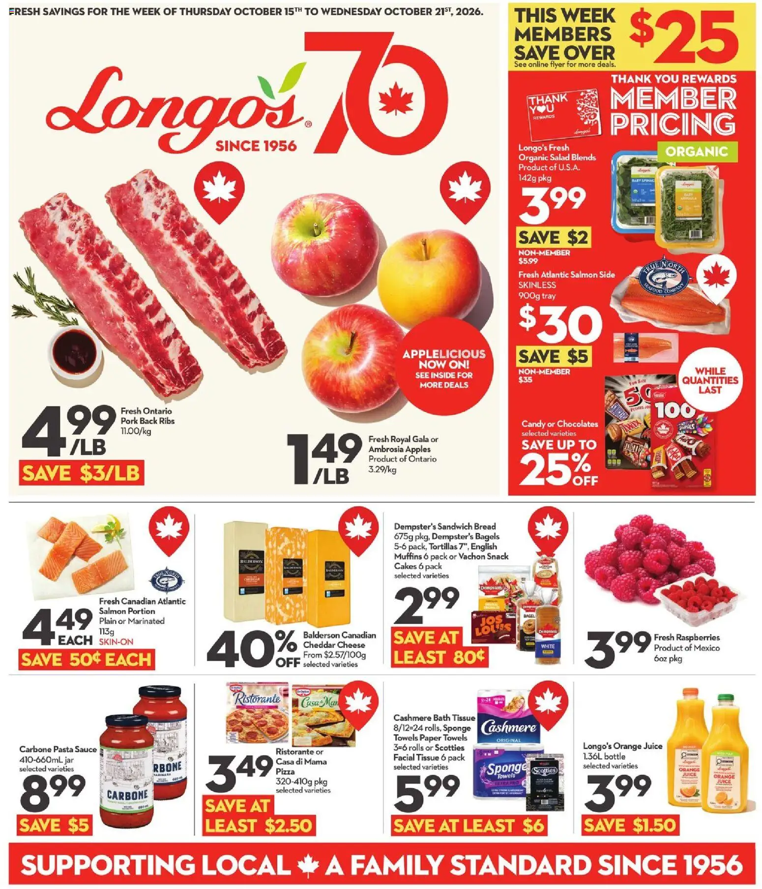 Preview of leaflet Longo's weekly flyer / circulaire from shop Longo's is valid from Oct 15, 2026