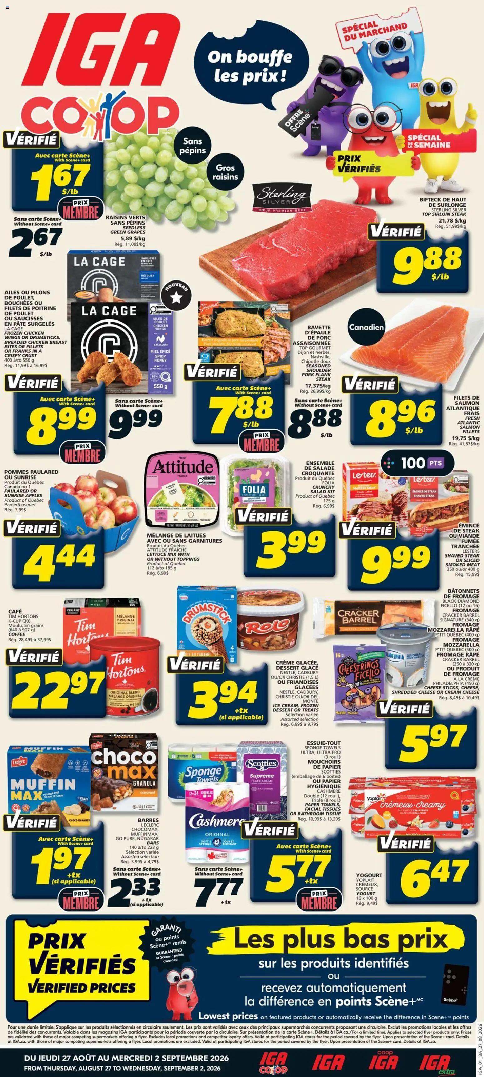 Preview of leaflet IGA weekly flyer / circulaire from shop IGA is valid from Aug 27, 2026