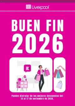 Vista previa las ofertas de la tienda Liverpool - Liverpool Buen Fin aviso desde el 08/10/2026 