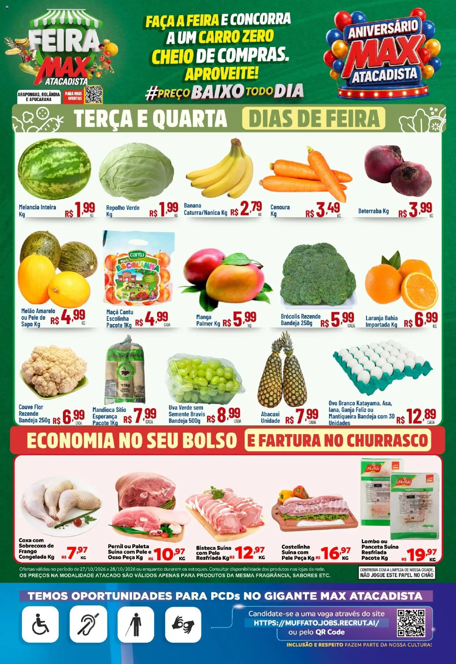 Pré-Visualização do folheto "Max Atacadista ofertas Feira" da loja Max Atacadista válido a partir de 27/10/2026