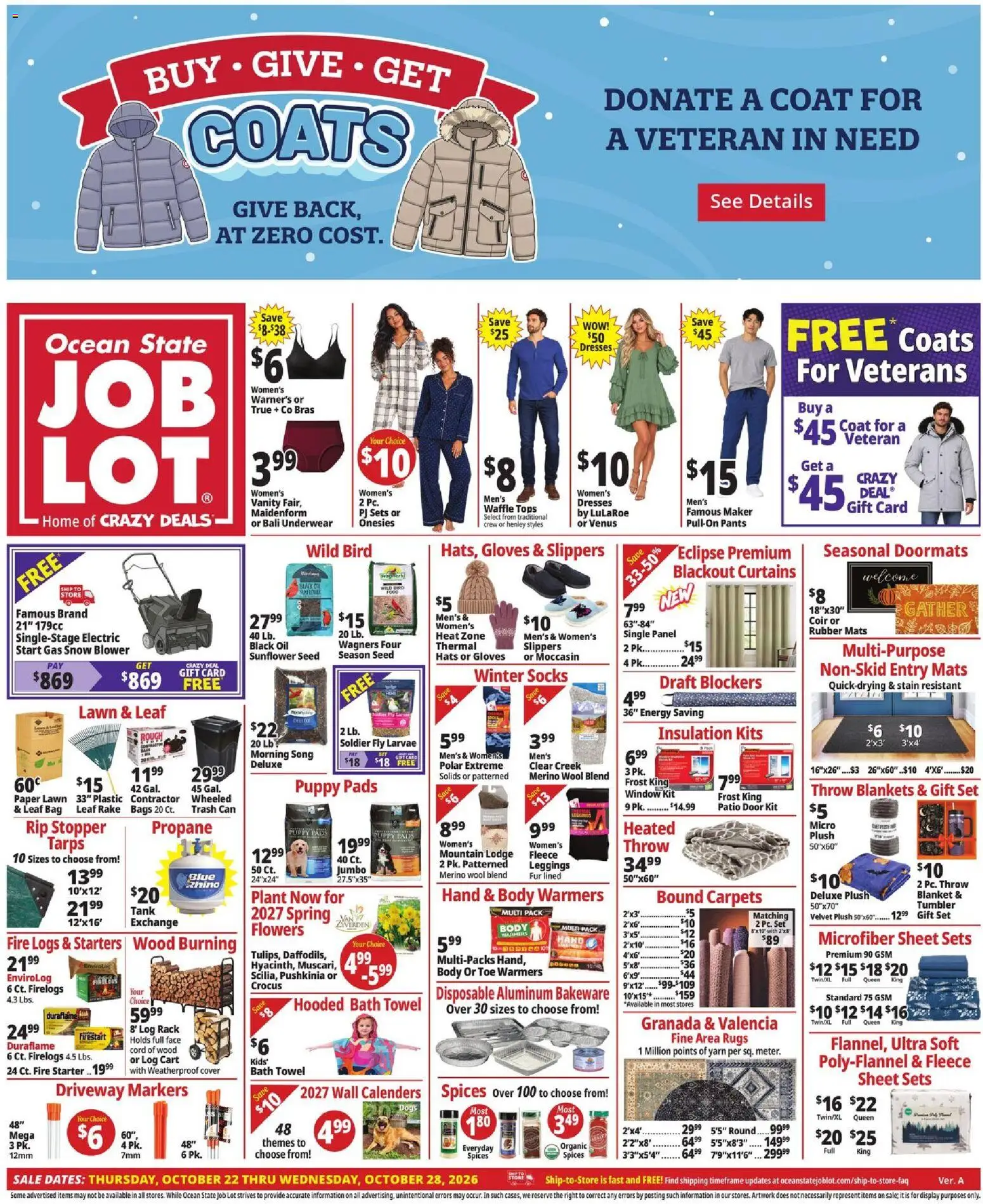 Ad Preview of Ocean State Job Lot Ocean State Job Lot Weekly Ad from 10/22/2026