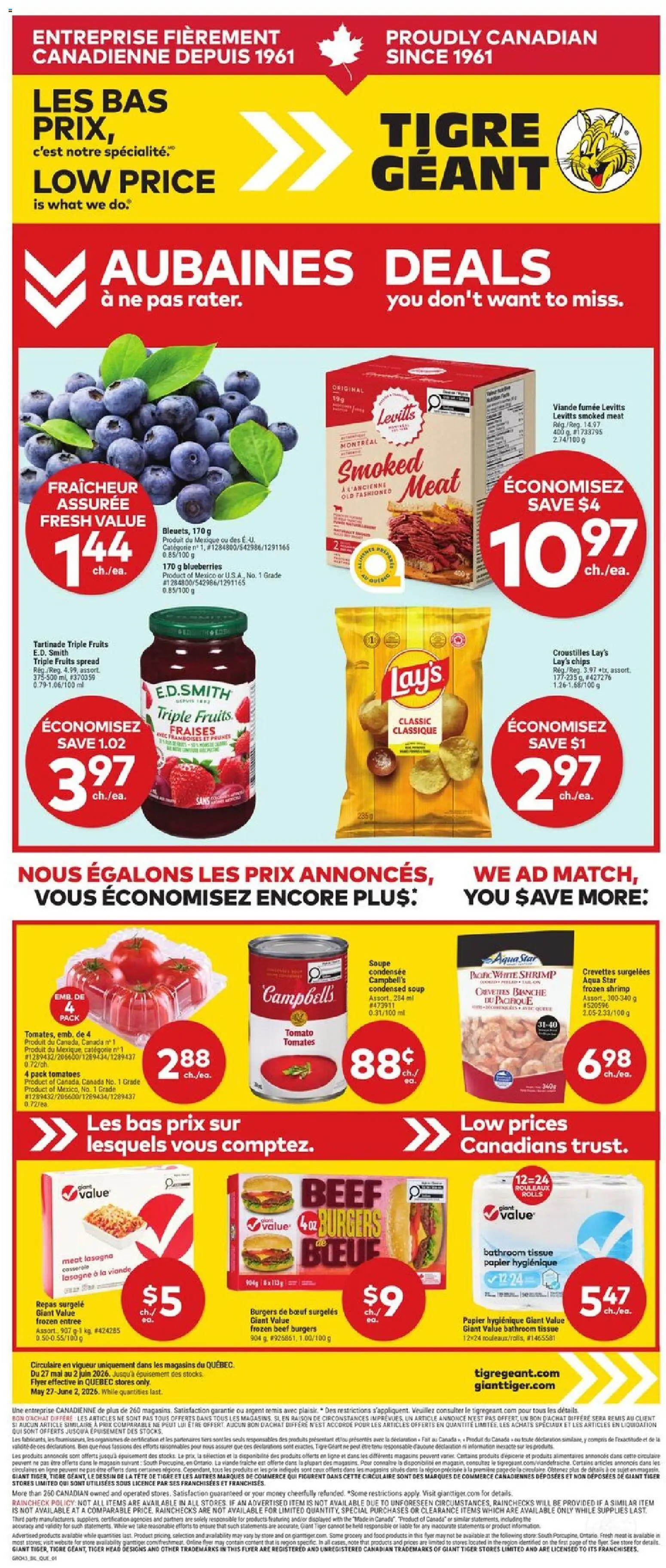 Preview of leaflet Giant Tiger weekly flyer / circulaire from shop Giant Tiger is valid from May 27, 2026