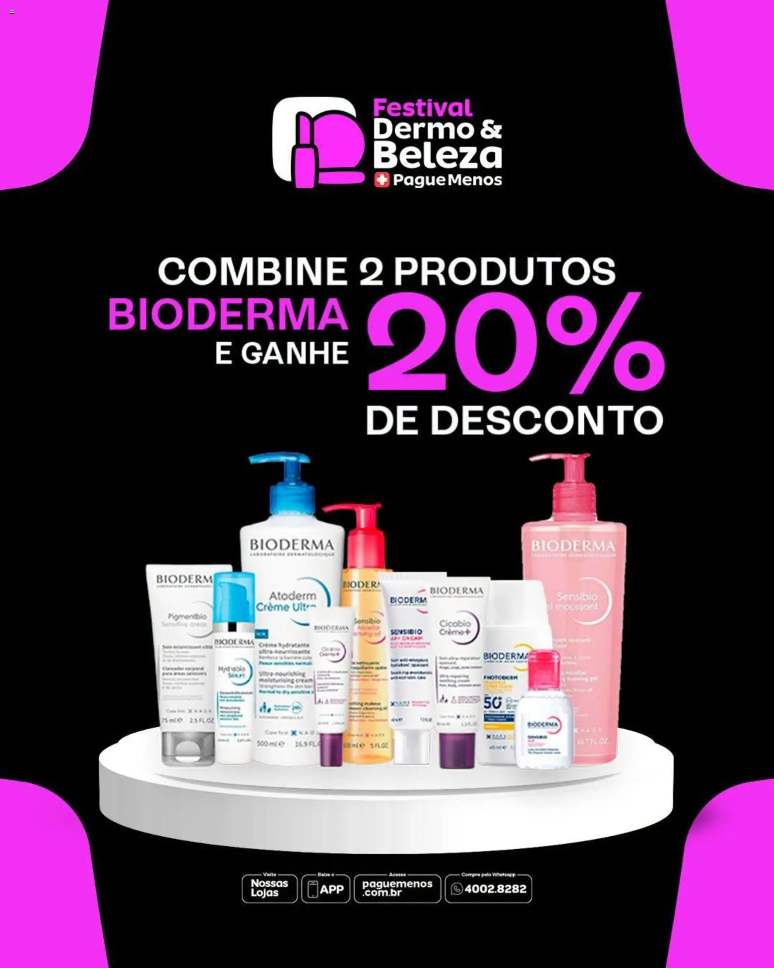 Pré-Visualização do folheto "Pague Menos ofertas Dermo e Beleza" da loja Pague Menos válido a partir de 01/10/2026