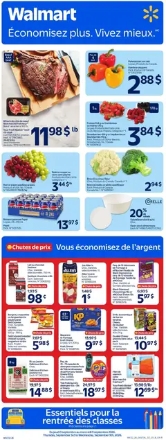 Preview of leaflet Walmart circulaire from shop Walmart is valid from Sep 03, 2026