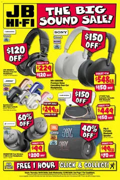 Preview of catalogue JB Hi-Fi The Big Sound Sale from shop JB Hi-Fi valid 30/07/2026