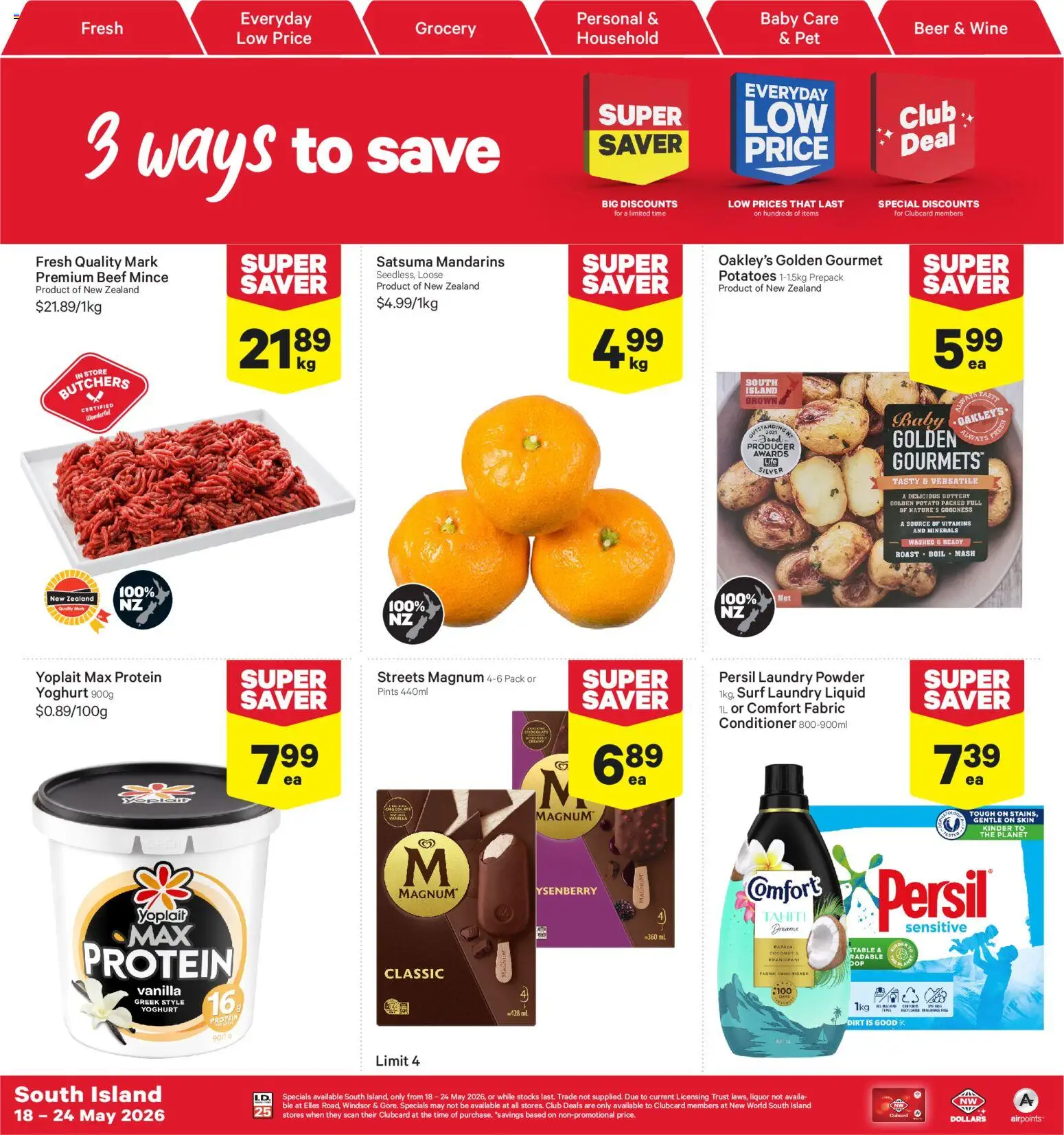 Preview of catalogue New World South Island catalogue from shop New World valid 18 May 2026