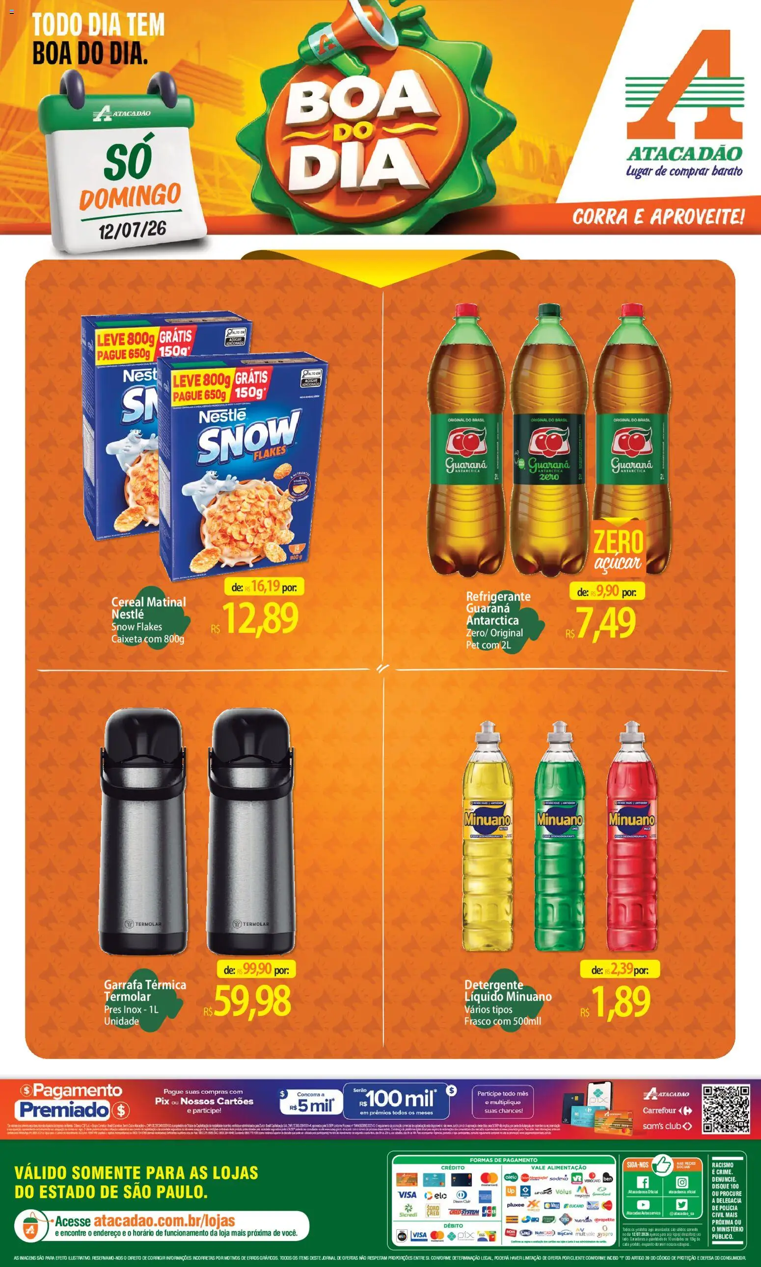 Pré-Visualização do folheto "Atacadão ofertas - SP" da loja Atacadão válido a partir de 12/07/2026