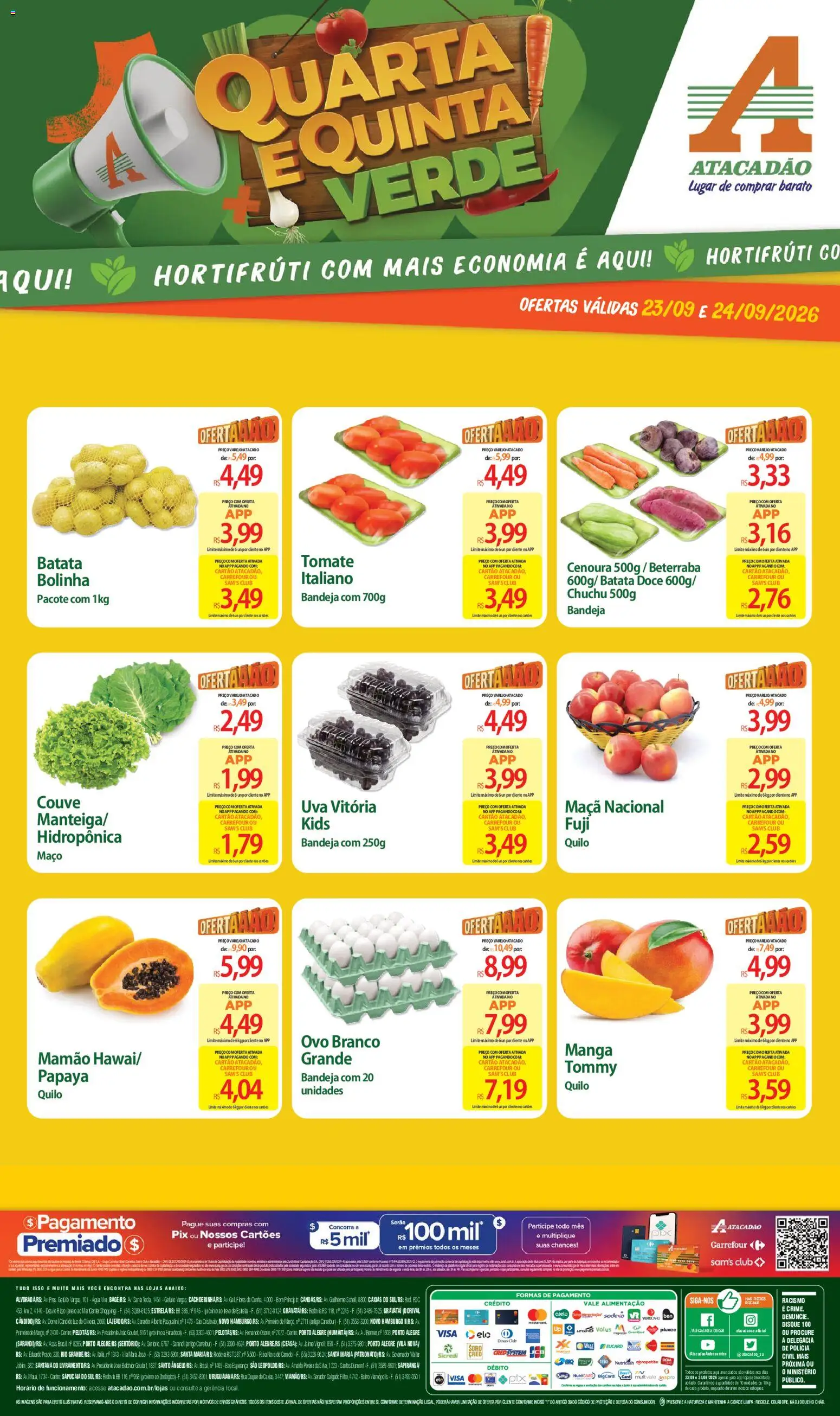 Pré-Visualização do folheto "Atacadão ofertas - RS" da loja Atacadão válido a partir de 23/09/2026
