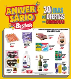 Pré-Visualização do folheto "Bistek Supermercados ofertas Aniversário" da loja Bistek Supermercados válido a partir de 16/09/2026
