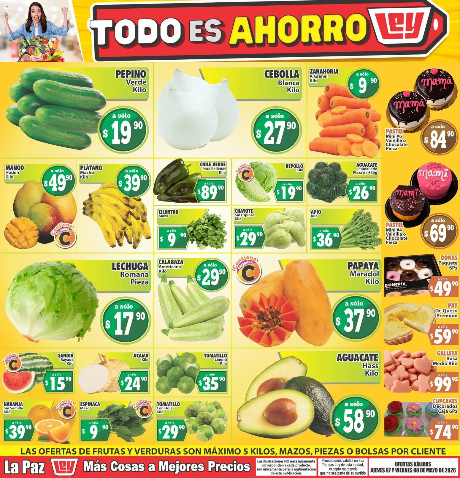 Vista previa las ofertas de la tienda Casa Ley - Casa Ley folleto Las ofertas de frutas y verdunas La Paz desde el 07/05/2026 