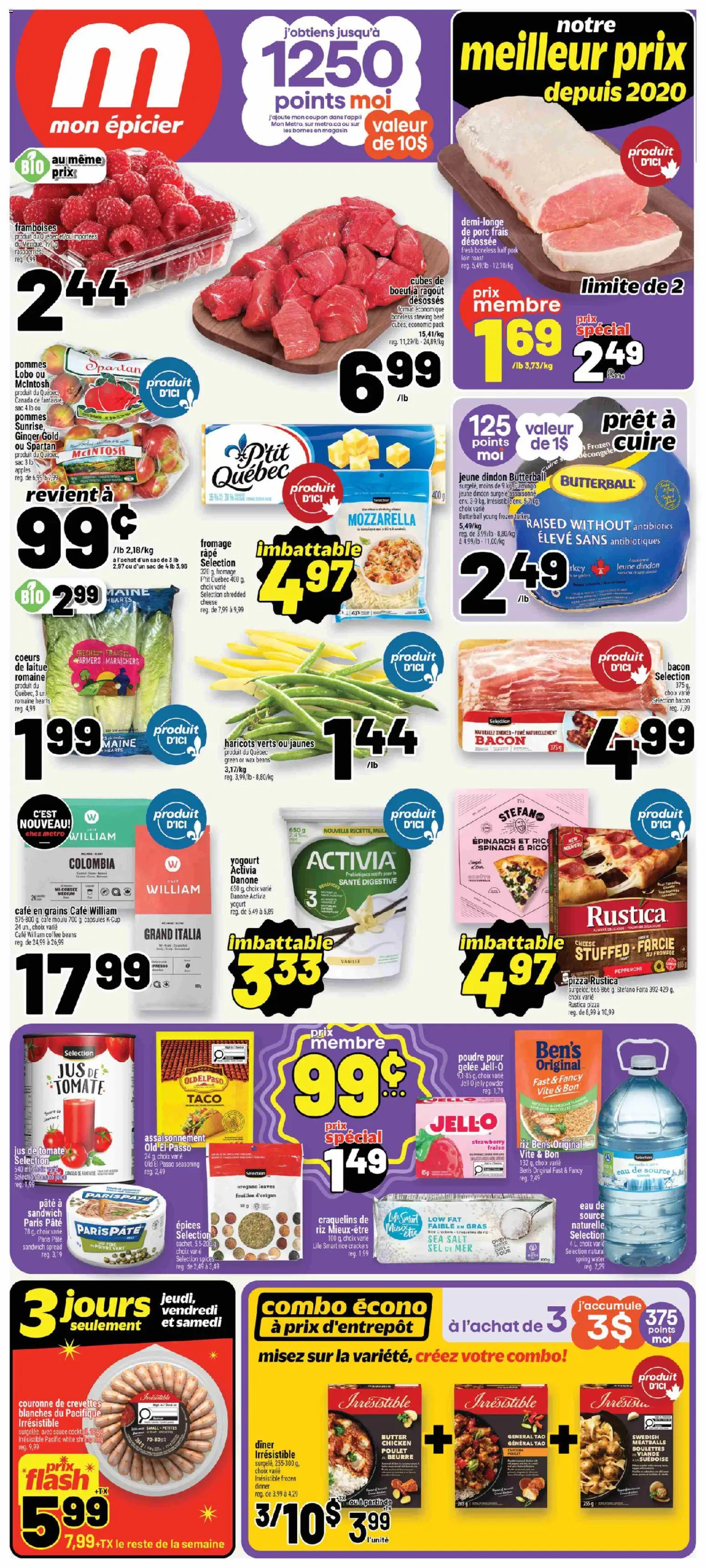 Preview of leaflet Metro circulaire - Mon épicier from shop Metro is valid from Sep 24, 2026