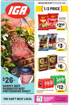 Preview of catalogue IGA catalogue Claremont from shop IGA valid 16/09/2026