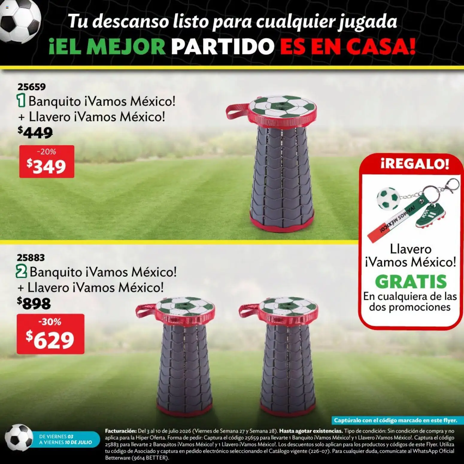 Vista previa las ofertas de la tienda Betterware - Betterware catálogo Llévate tus favoritos desde el 03/07/2026 - Llavero, Banquito
