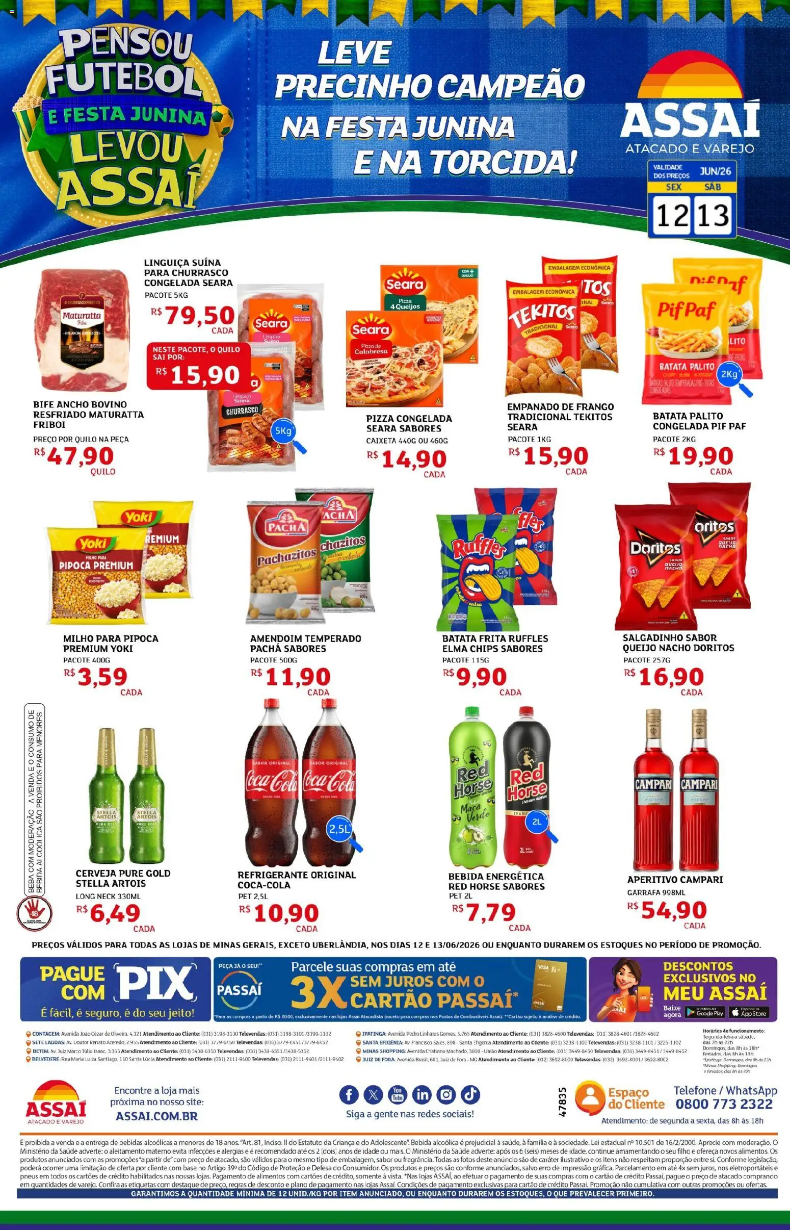 Pré-Visualização do folheto "Assaí Atacadista ofertas - MG" da loja Assaí Atacadista válido a partir de 12/06/2026
