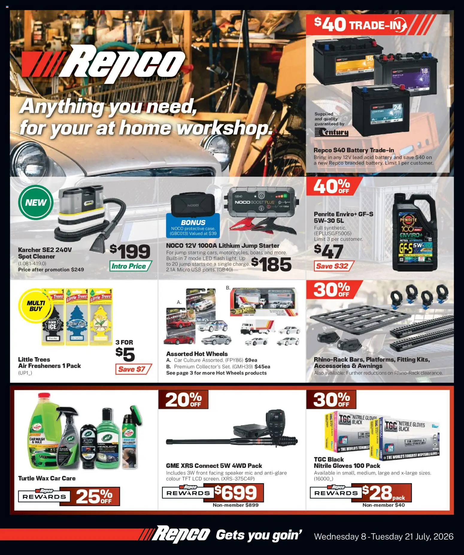 Preview of catalogue Repco catalogue from shop Repco valid 08/07/2026 - Battery, Cleaner, Accessories, Gloves, Micro usb, Speaker, Usb