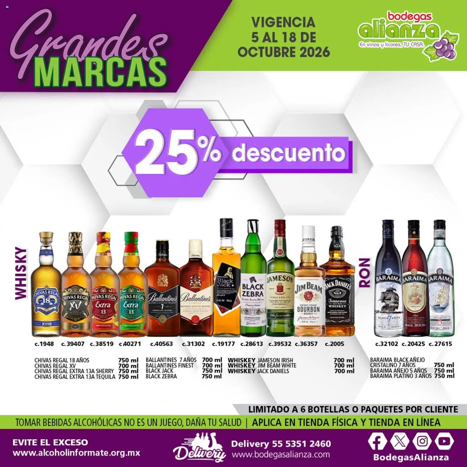 Vista previa las ofertas de la tienda Bodegas Alianza - Bodegas Alianza catálogo Grandes Marcas desde el 05/10/2026 