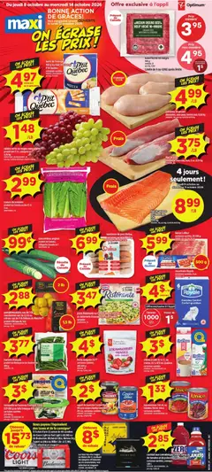 Un aperçu du dépliant Maxi weekly flyer / circulaire du magasin Maxi est valide à partir 8 oct. 2026