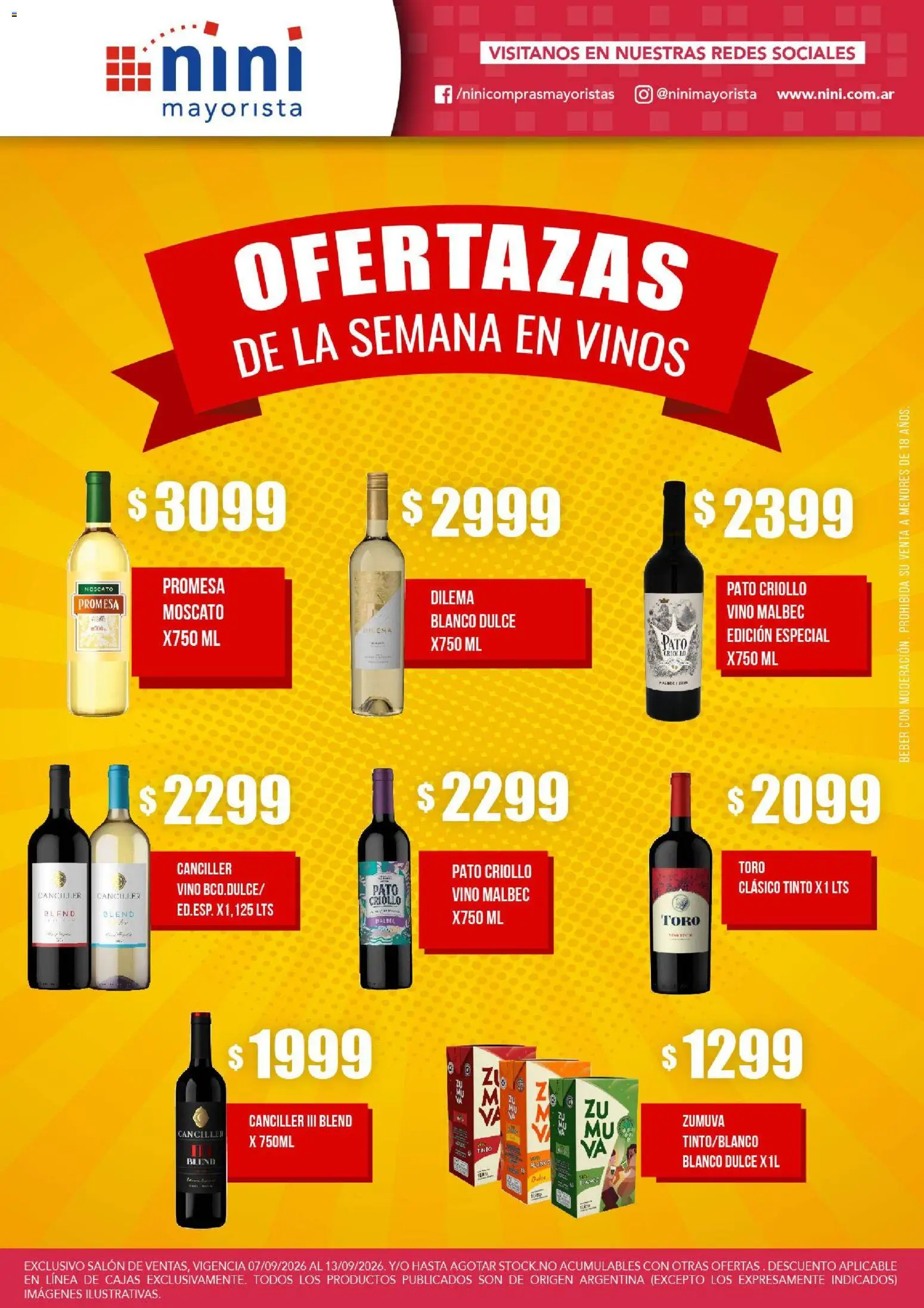 Vista previa del folleto de la tienda NINI Mayorista válido desde el 07/09/2026 
