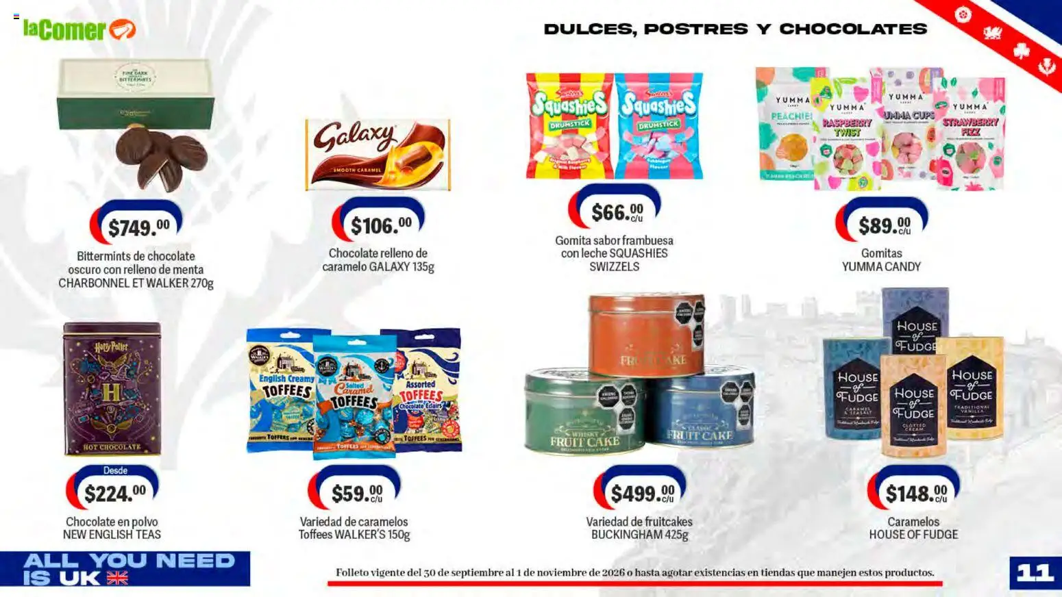Vista previa las ofertas de la tienda La Comer - La Comer folleto desde el 30/09/2026 - Chocolate, Whisky, Gomitas, Leche, Polvo