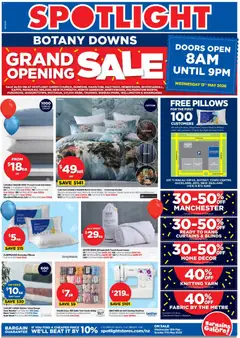 Preview of catalogue Spotlight Botany Downs Grand Opening Sale from shop Spotlight valid 13 May 2026