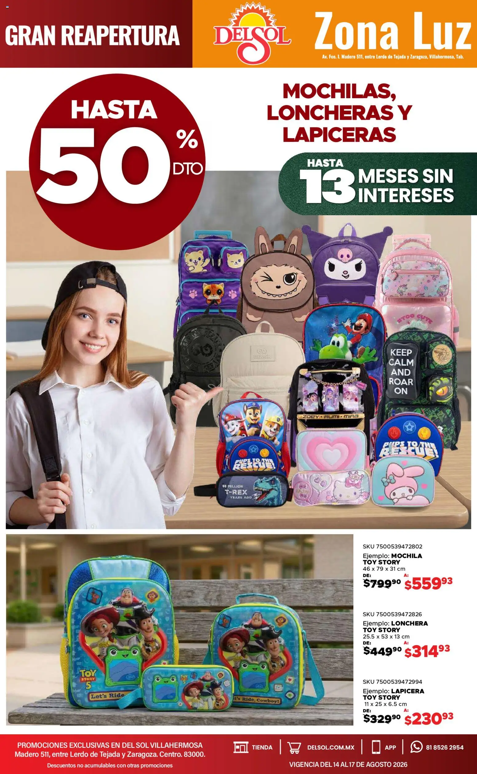 Vista previa las ofertas de la tienda Del Sol y Woolworth - Del Sol y Woolworth catálogo 4 Días de Grandes Promociones desde el 14/08/2026 