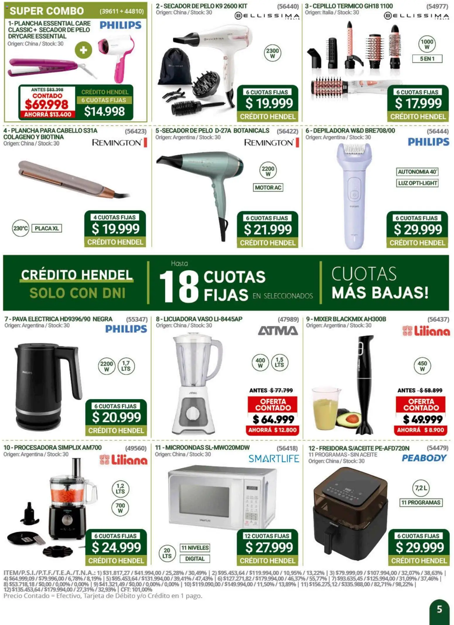 Vista previa del folleto de la tienda Hendel válido desde el 01/10/2026 - Secador de pelo, Licuadora, Aceite, Procesadora, Plancha, Freidora, Pava, Cepillo