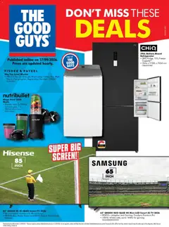 Preview of catalogue The Good Guys Don't Miss These Deals from shop The Good Guys valid 16/09/2026