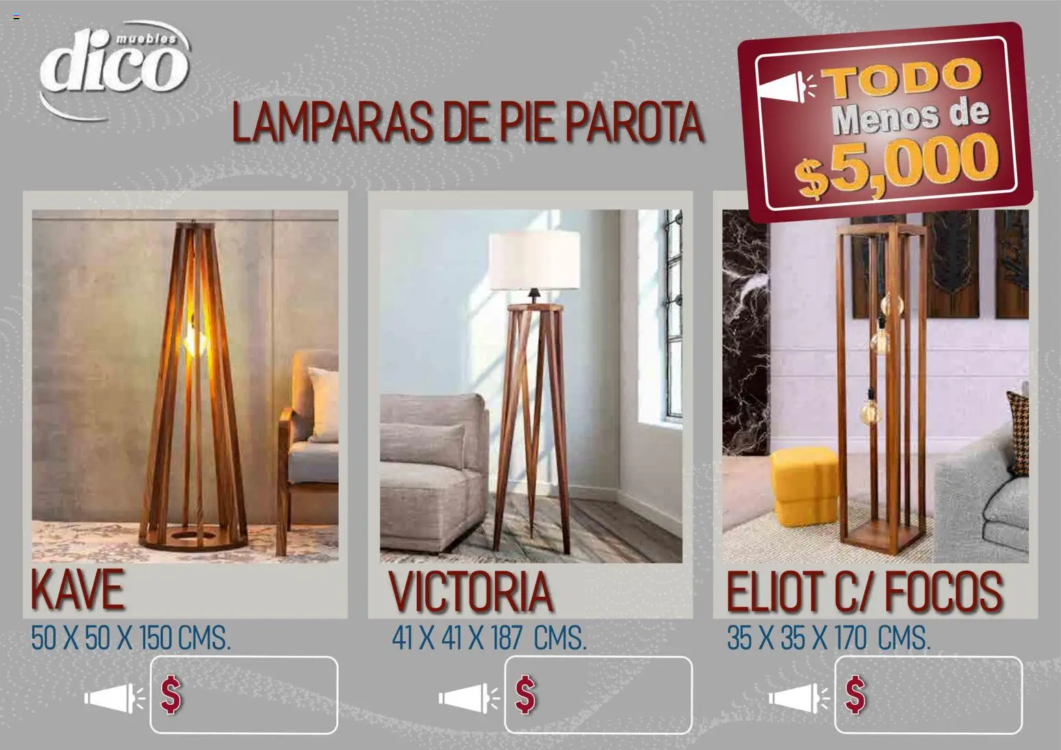 Vista previa las ofertas de la tienda Muebles Dico - Muebles Dico catálogo Todo menos de 5000 Pacifico desde el 09/04/2026 