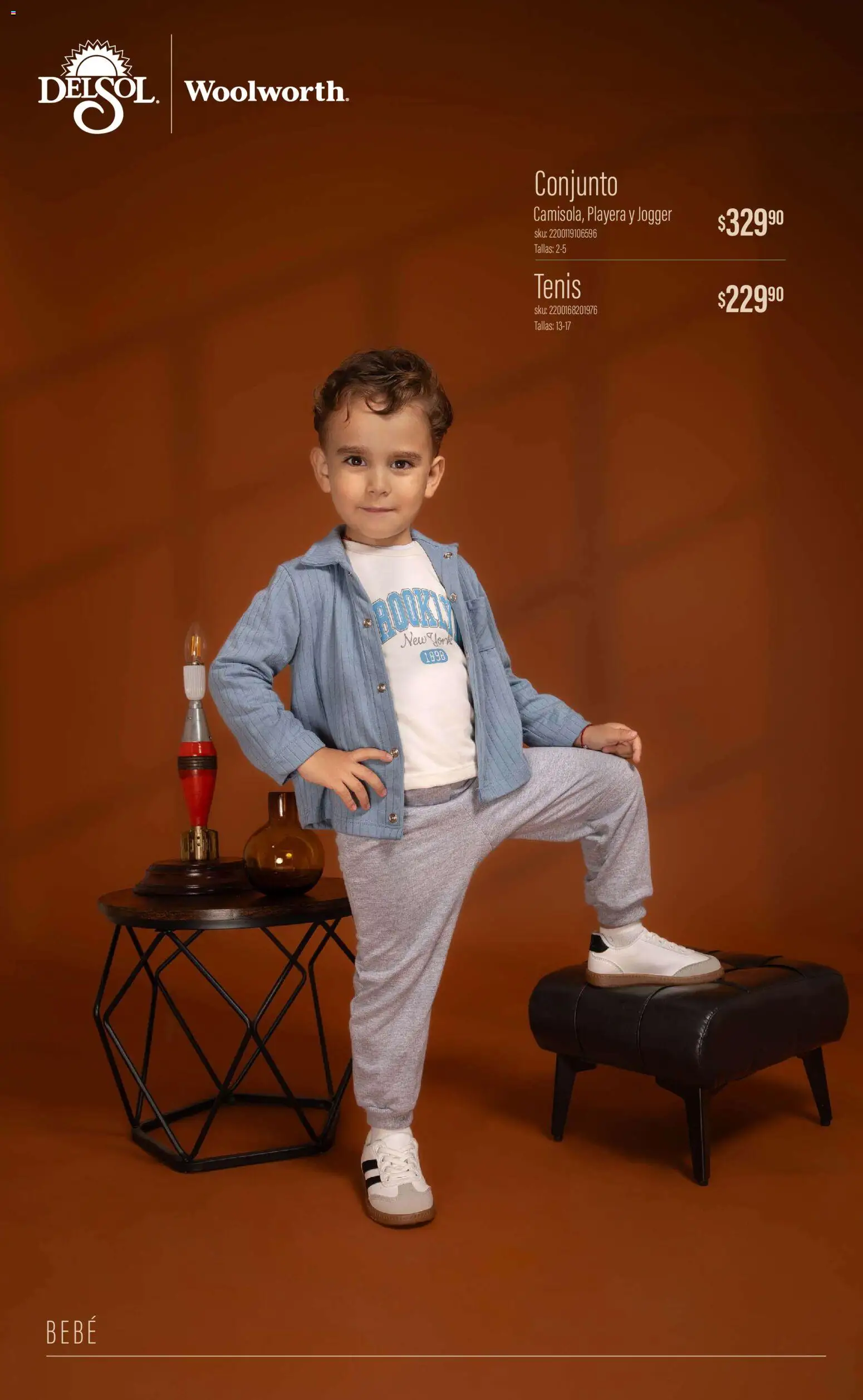 Vista previa las ofertas de la tienda Del Sol y Woolworth - Del Sol y Woolworth catálogo Luce el Otoño en Tiendas desde el 01/10/2026 - Tenis, Playera, Conjunto