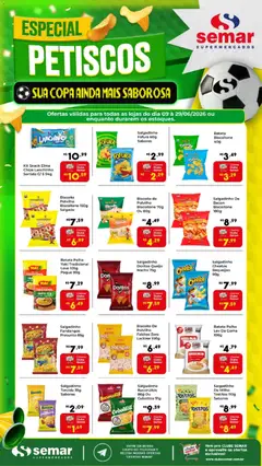 Pré-Visualização do folheto "Semar Supermercado ofertas Petiscos" da loja Semar Supermercado válido a partir de 09/06/2026