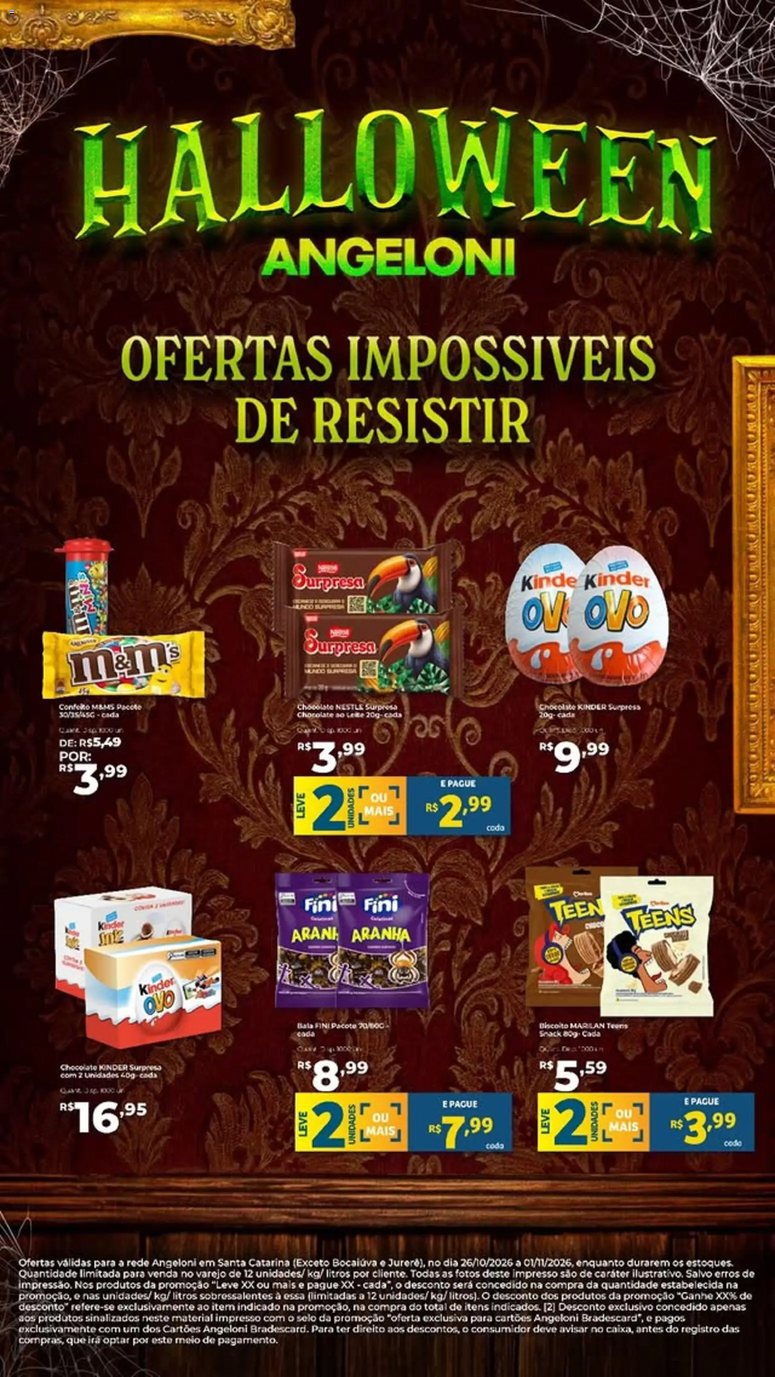 Pré-Visualização do folheto "Angeloni ofertas Halloween" da loja Angeloni válido a partir de 26/10/2026