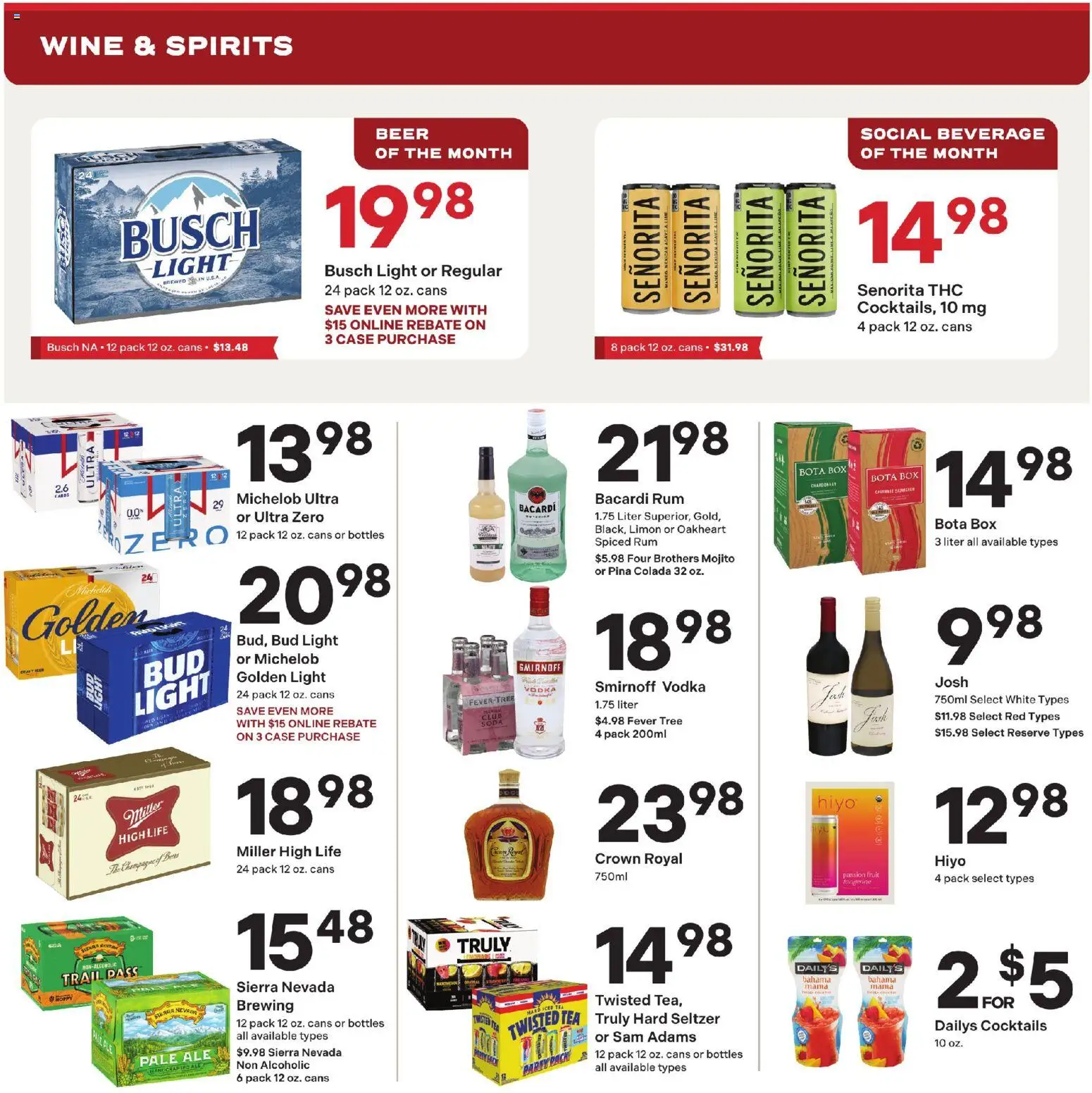 Ad Preview of Coborn's Coborn's Alcohol Ad from 05/13/2026 - Beer, Box, Tea, Fruit, Cocktails, Vodka, Lime, Case