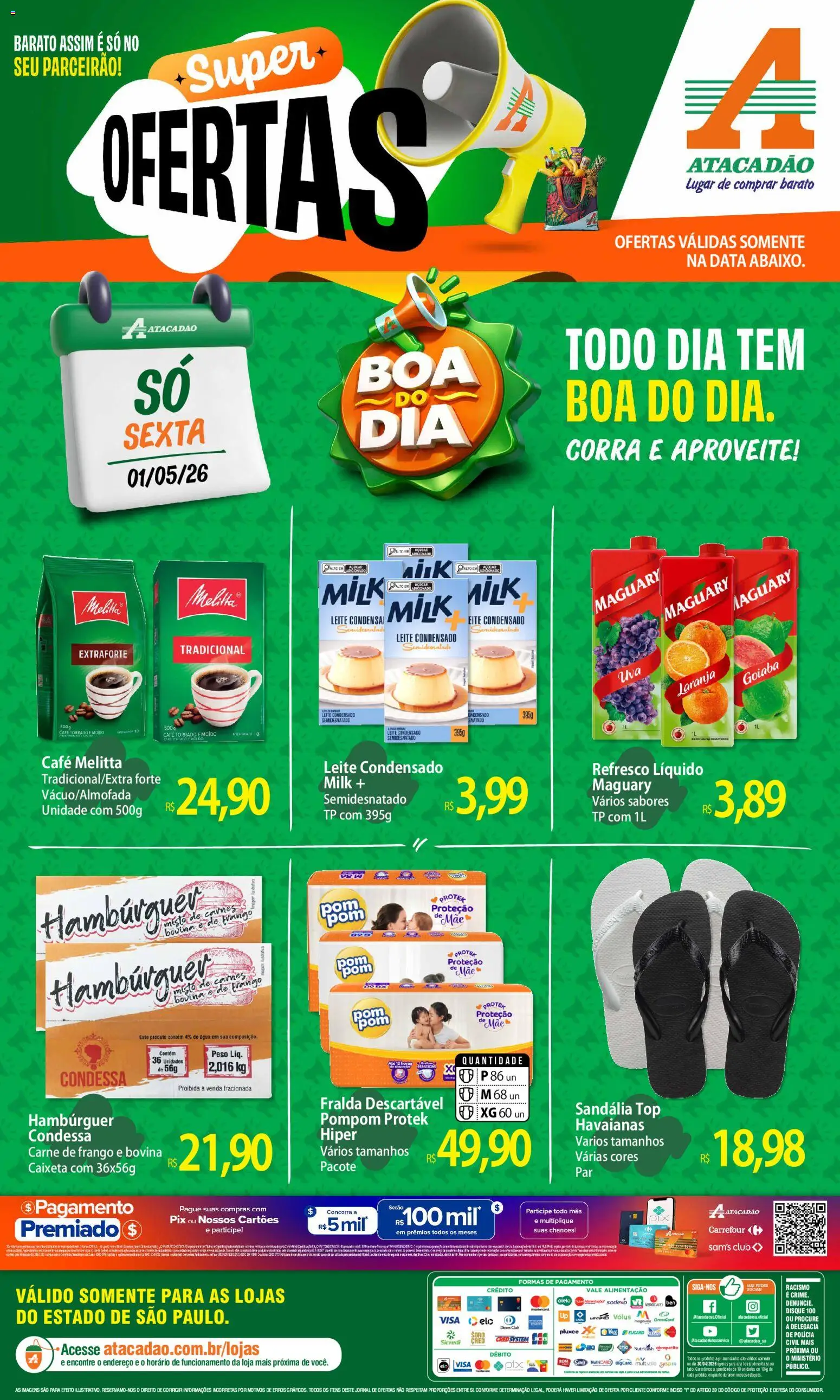 Pré-Visualização do folheto "Atacadão ofertas - SP" da loja Atacadão válido a partir de 01/05/2026