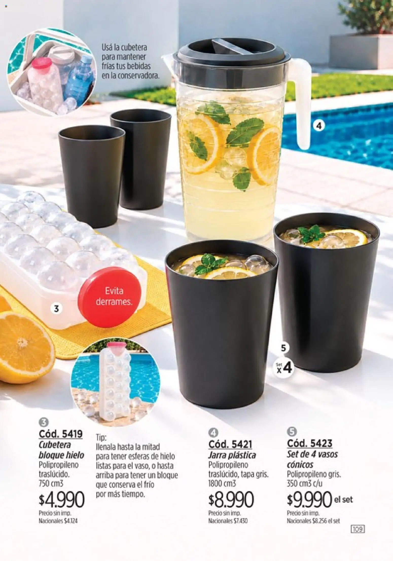 Vista previa del folleto de la tienda Amodil válido desde el 01/10/2026 - Bebidas, Hielo, Vasos, Jarra, Cubetera