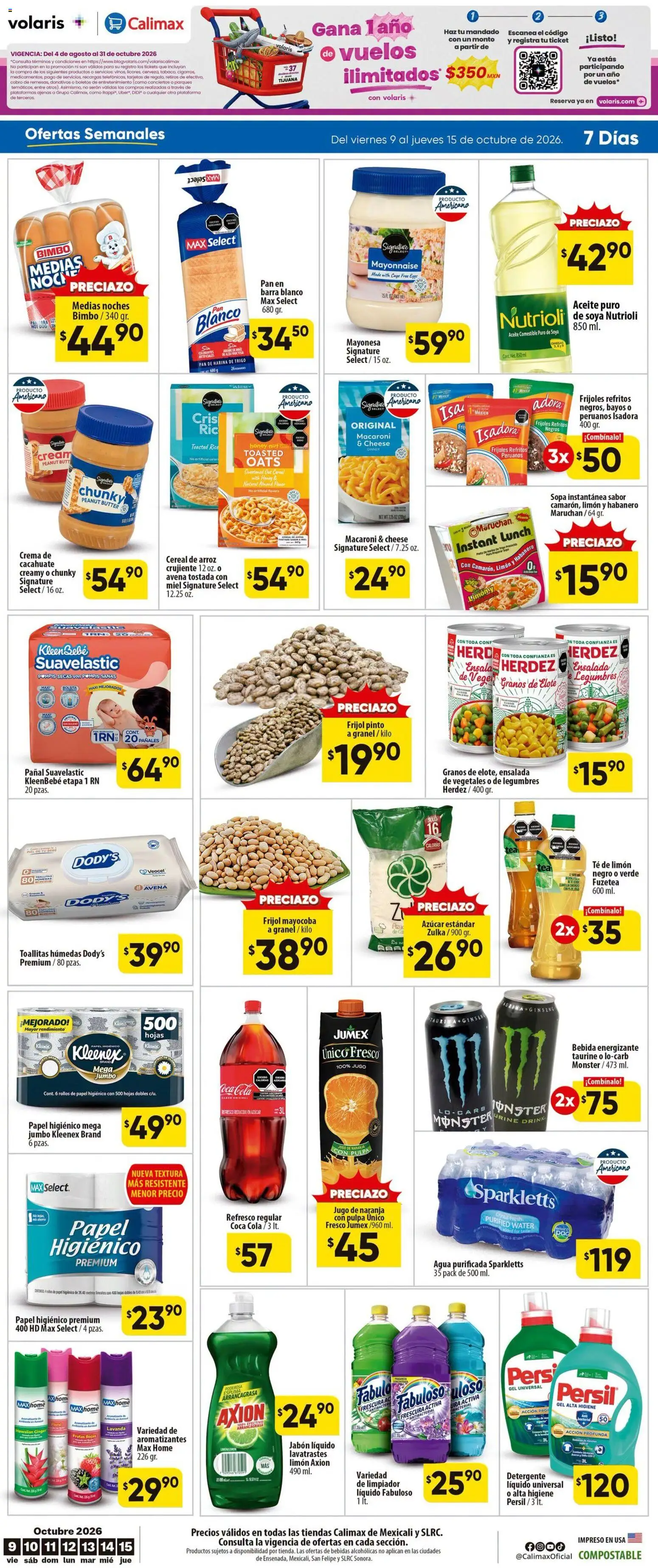 Vista previa las ofertas de la tienda Calimax - Calimax folleto Mexicali y SLRC desde el 09/10/2026 