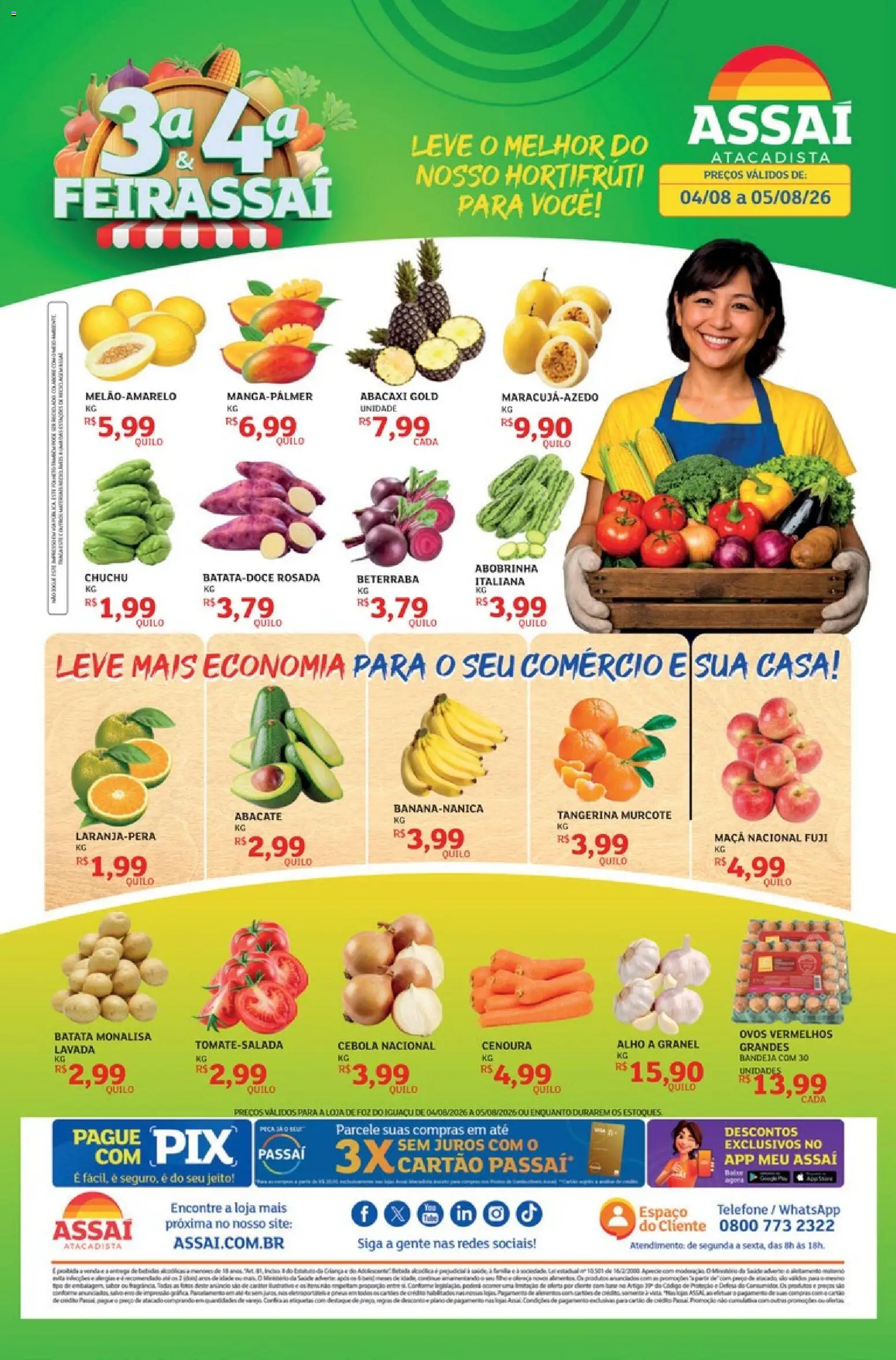 Pré-Visualização do folheto "Assaí Atacadista ofertas - PR" da loja Assaí Atacadista válido a partir de 04/08/2026