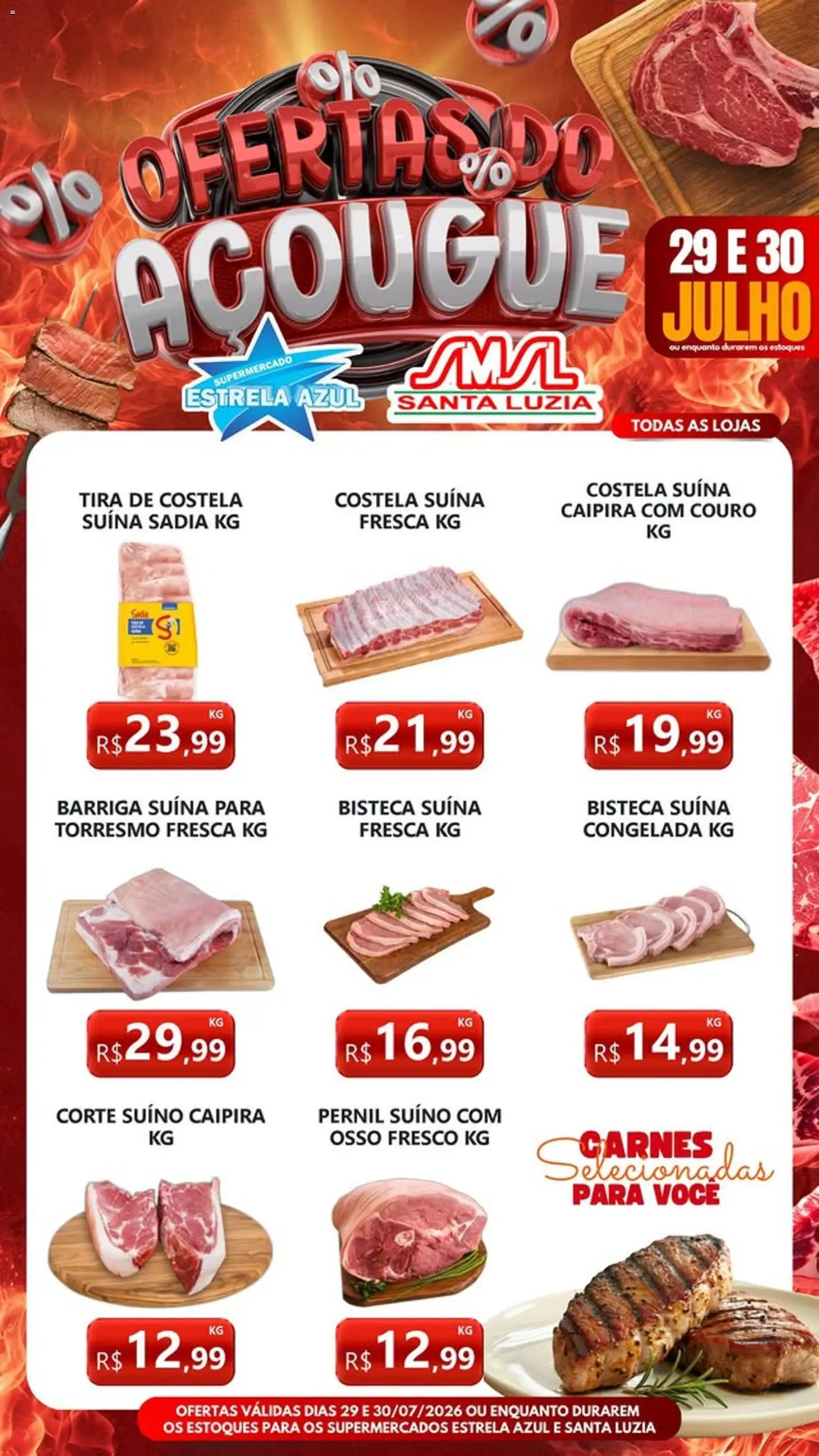 Pré-Visualização do folheto "Estrela Azul ofertas do Açougue" da loja Estrela Azul válido a partir de 29/07/2026