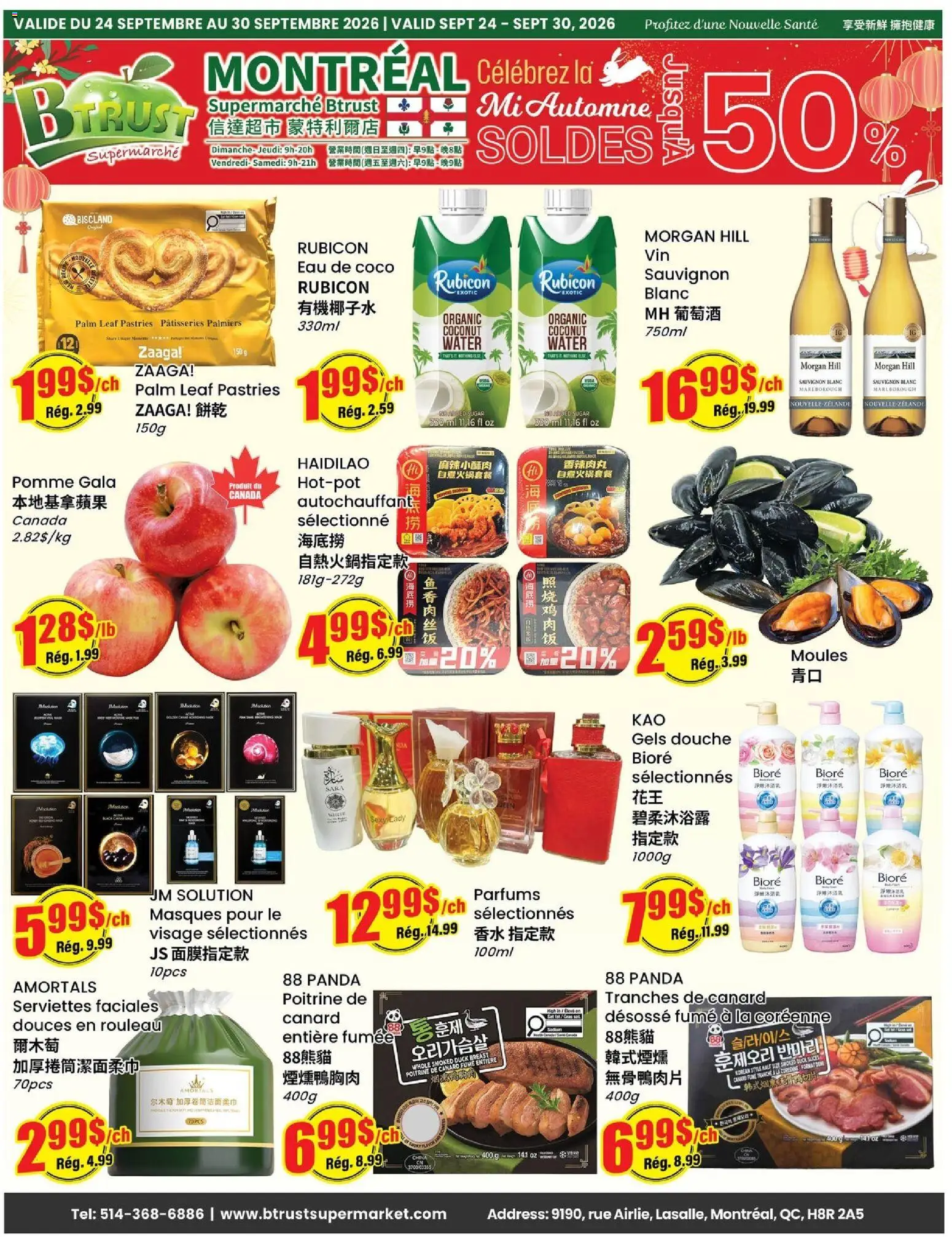 Preview of leaflet Btrust Supermarket weekly flyer - Montreal from shop Btrust Supermarket is valid from Sep 24, 2026