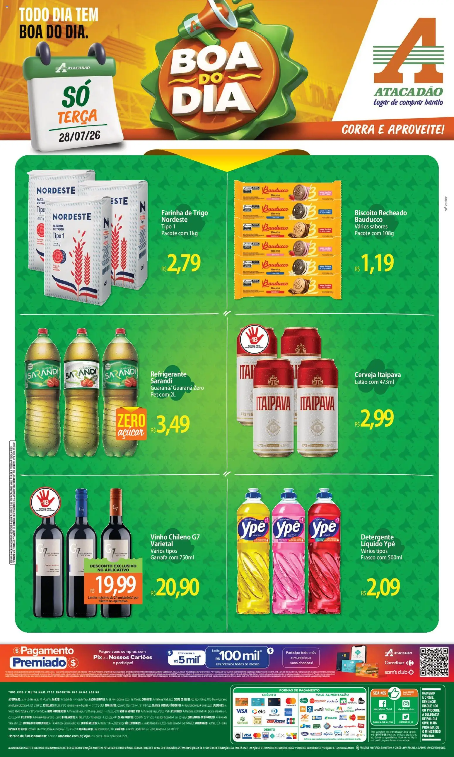Pré-Visualização do folheto "Atacadão ofertas - RS" da loja Atacadão válido a partir de 28/07/2026