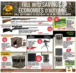 Un aperçu du dépliant Cabelas weekly flyer / circulaire du magasin Cabelas est valide à partir 10 sept. 2026