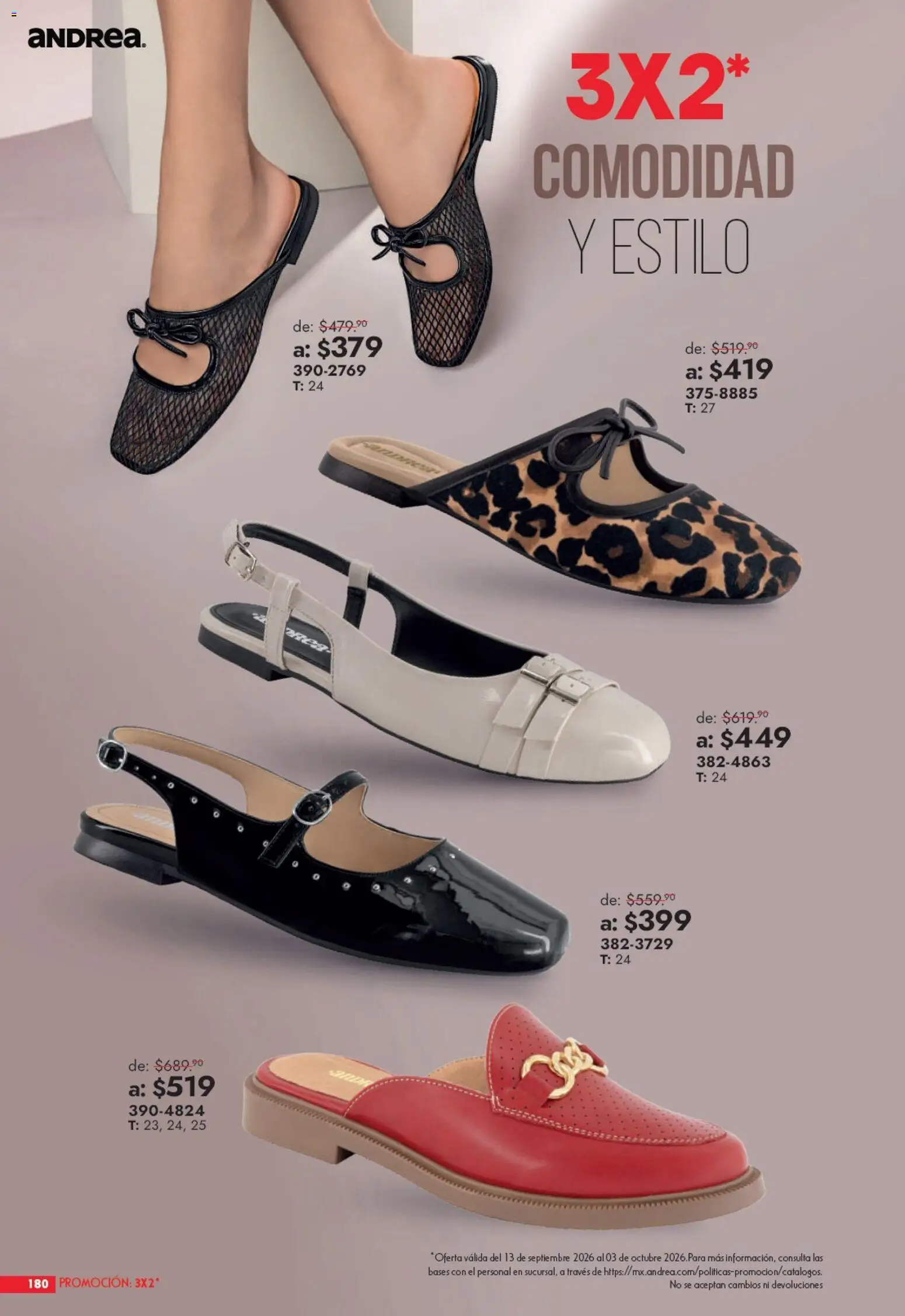 Vista previa las ofertas de la tienda Andrea - Andrea catálogo Outlet desde el 13/09/2026 